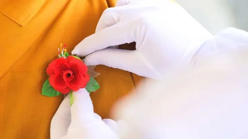 Bông hồng màu đỏ dành cho những ai còn cha me (Nguồn: Internet)